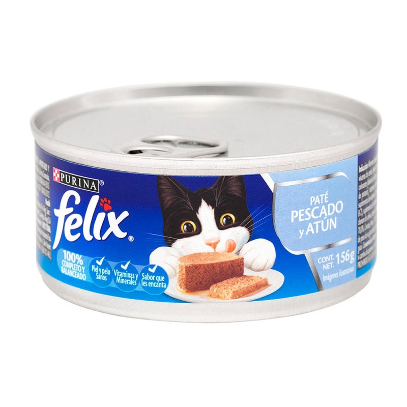 Felix Comida Húmeda Gatos Paté Pescado y Atún 156 g