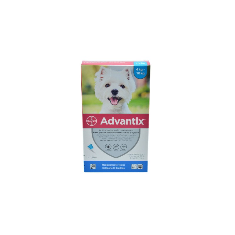 Advantix Antiparasitario para perros (de 4 a 10 Kg) Pipeta por 1 ml